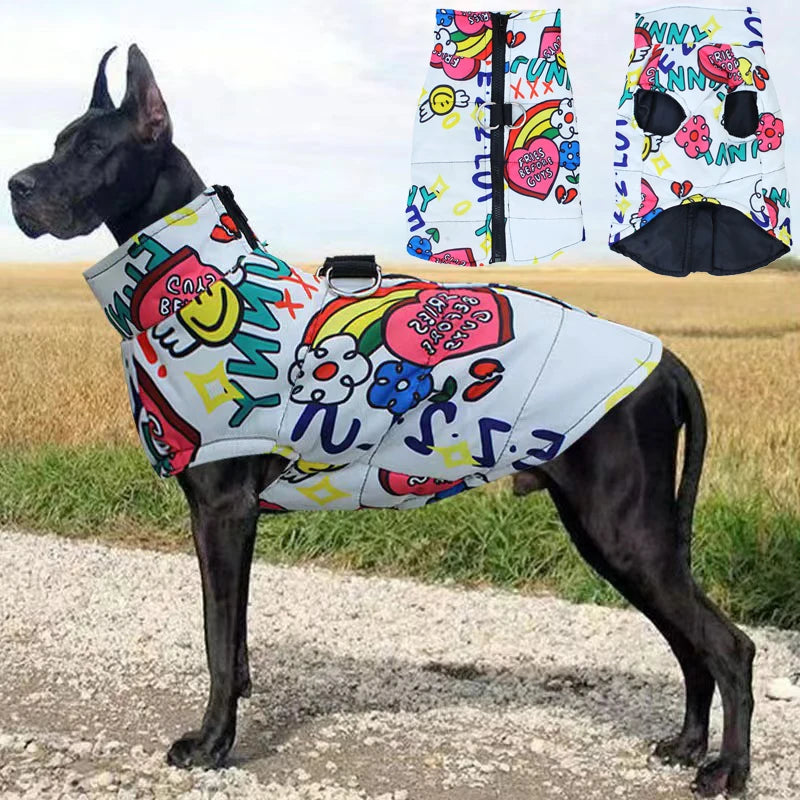 Waterproof Dog Jacket | Warm Winter Coat for Small, Medium, and Large Dogs | Reflective Rainproof Pet Clothes - Ditzy Petunia