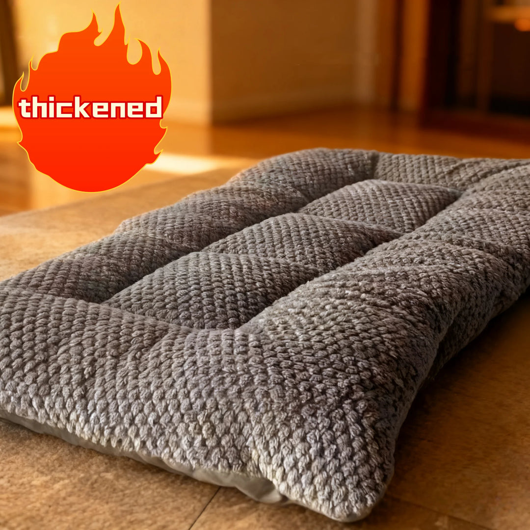 Soft Fiber Dog Bed Mat — Washable Lightweight Sleeping Pad for Dogs