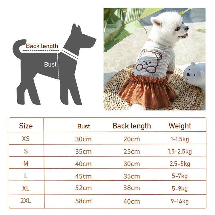 Soft &amp; Stylish Dog Dress – Lightweight Pet Skirt for Spring and Summer - Ditzy Petunia