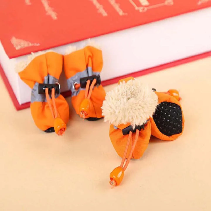 4pcs Anti-skid Waterproof Dog Boots – Warm, Non-Slip Paw Protectors for Small and Medium Dogs - Ditzy Petunia