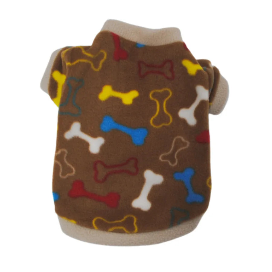 Warm Fleece Pet Dog Clothes Cute Skull Printed Pet Coat Puppy Dogs Shirt Jacket French Bulldog Pullover Camouflage Dog Clothing - Ditzy Petunia