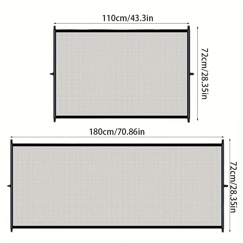 Pet Dog Safety Fence - Breathable Mesh Barrier for Stairs and Playpen - Ditzy Petunia