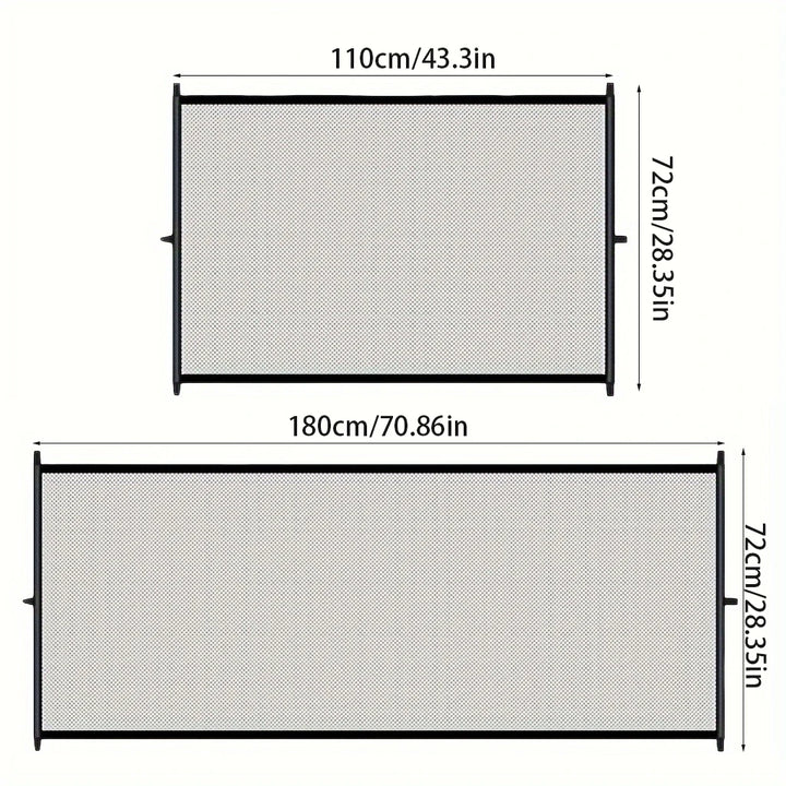 Pet Dog Safety Fence - Breathable Mesh Barrier for Stairs and Playpen - Ditzy Petunia