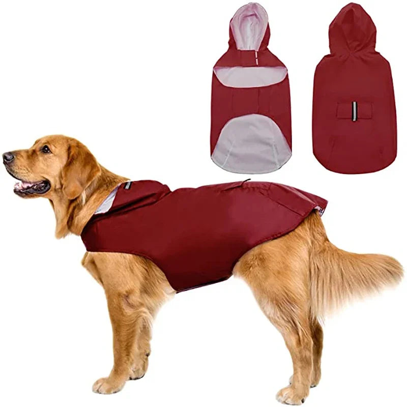Waterproof Dog Raincoat with Hood | Reflective Pet Rain Poncho for Small & Large Dogs | Raincoat for Chihuahua, Husky & More - Ditzy Petunia