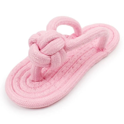 🐶 Funny Slipper-Shaped Rope Chew Toy – Durable Cotton Molar Toy for Dogs