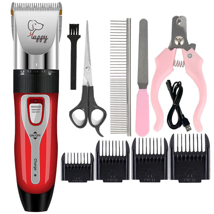 Dog Hair Clipper – Electric Pet Grooming Trimmer for Cats &amp; Puppies | Ceramic Blade Professional Shaver Set | Grooming Supplies &amp; Promotions Ditzy Petunia