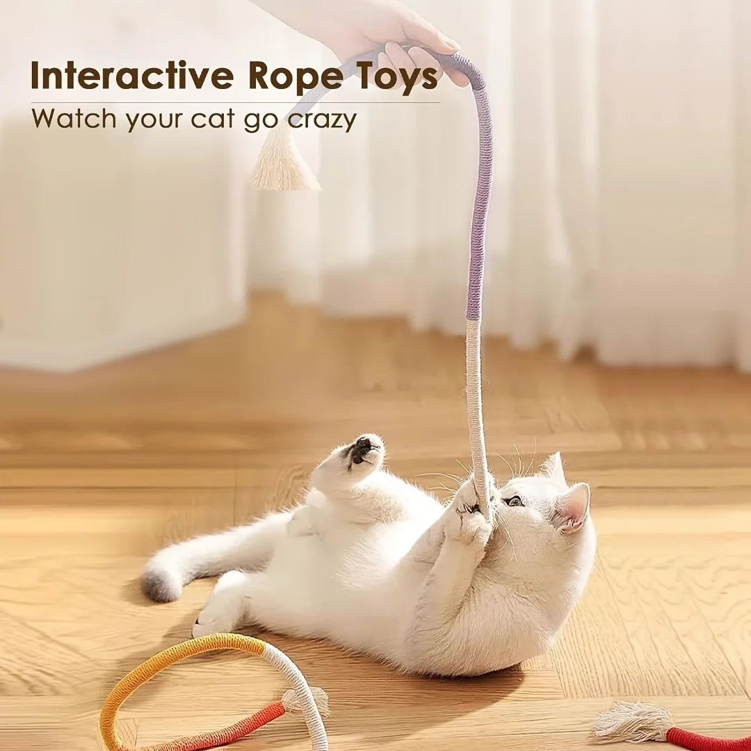 Sisal Rope Cat Toy with Silvervine Fruit - Durable Interactive Chew Toy for Cats Ditzy Petunia