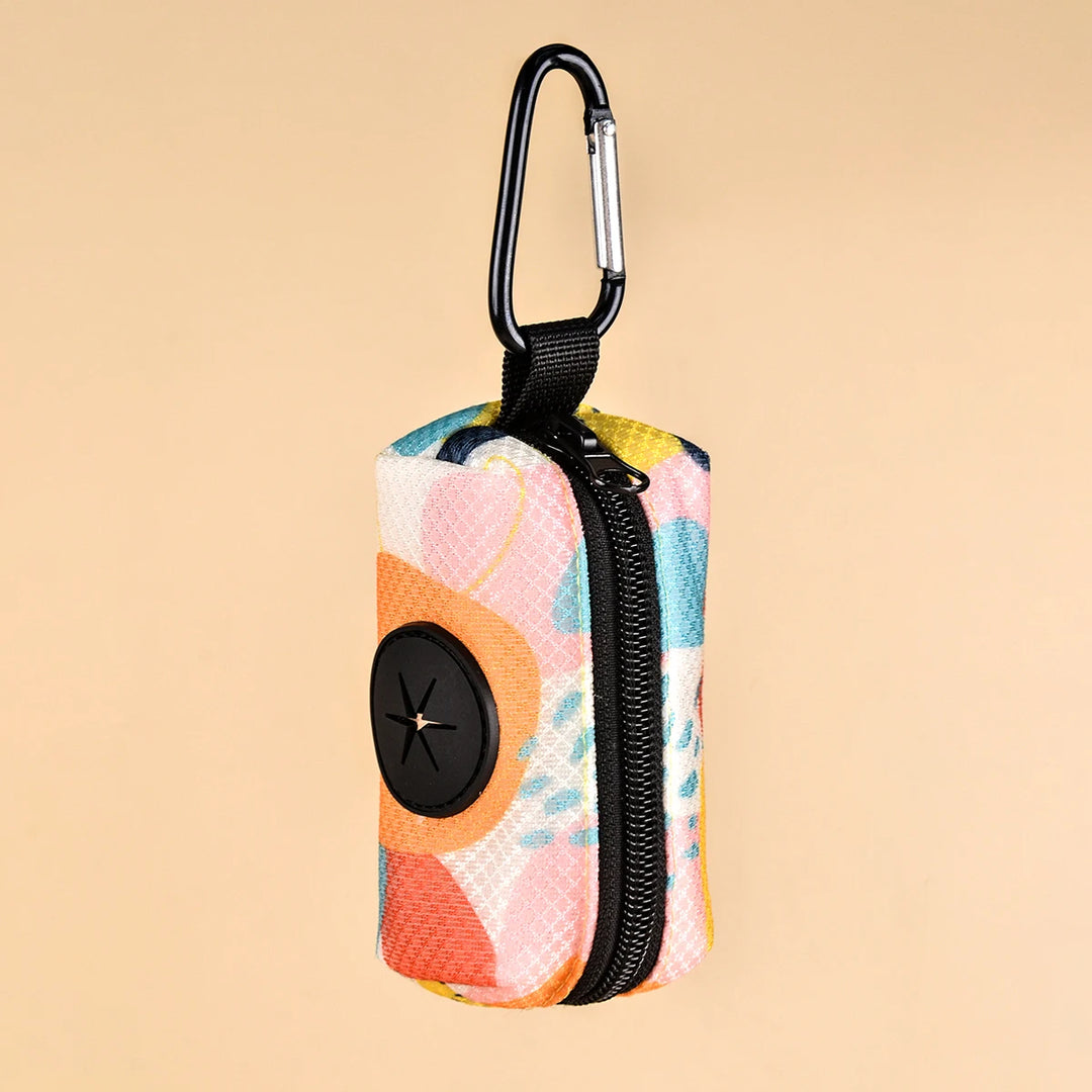 Dog Poop Bag Holder – Portable Waste Bag Dispenser Pouch - Ditzy Petunia