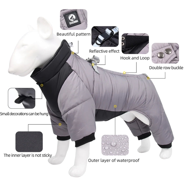 Winter Warm Thicken Dog Jacket for Small Medium Dogs - Waterproof, Windproof, Cozy Coat for Chihuahua, French Bulldog, Pug &amp; More Ditzy Petunia