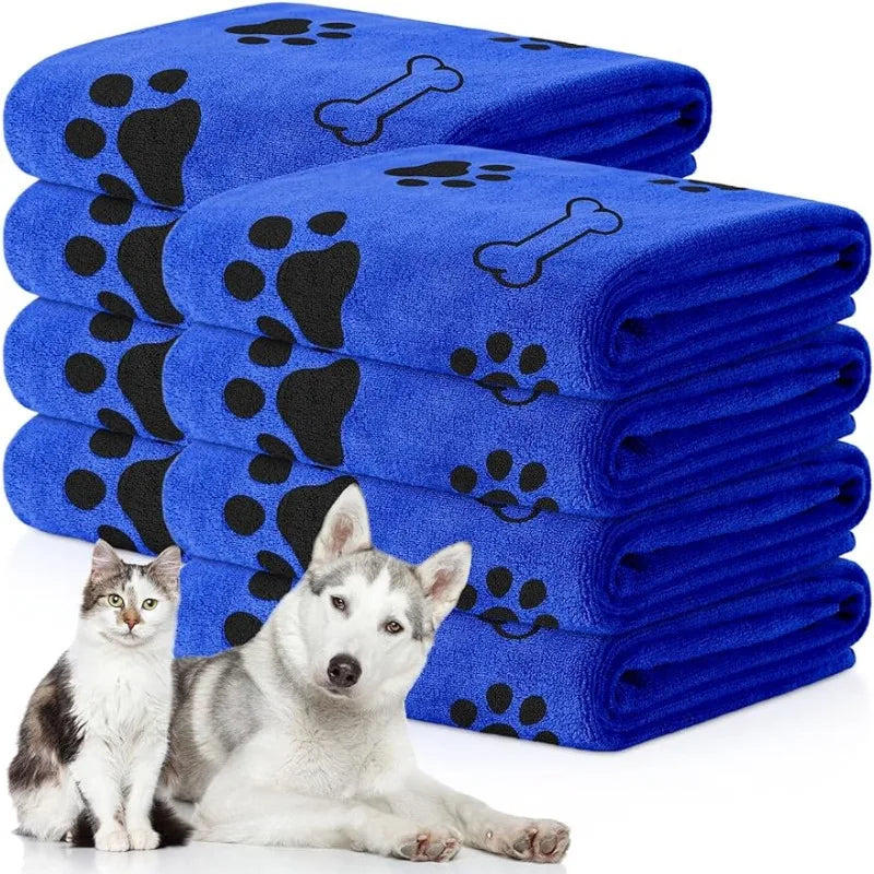 Quick-Drying Microfiber Dog Towel – Super Absorbent Pet Bath Towel 1pc - Ditzy Petunia