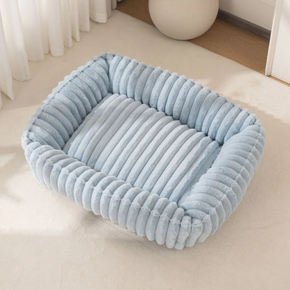 Large Waterproof Dog Bed Sofa — Plush Square Pet Bed for Dogs & Cats (All Seasons)