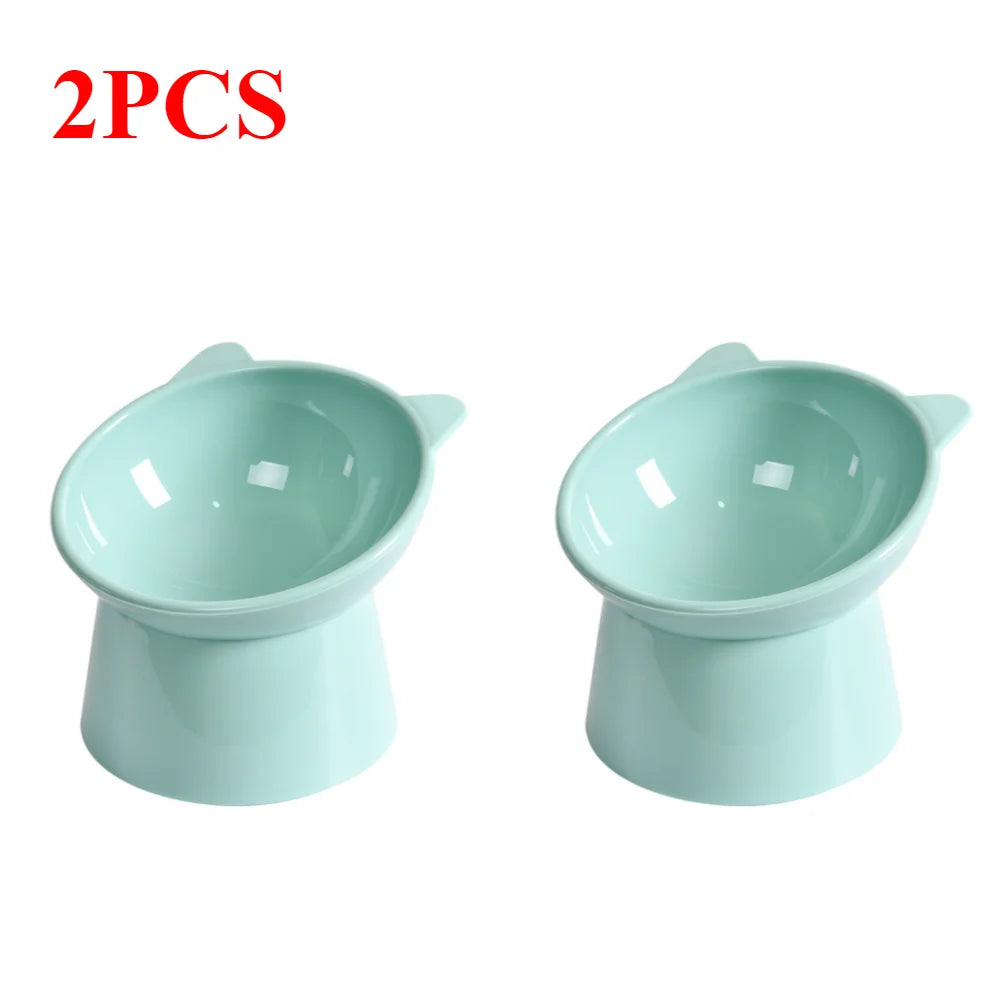 Tilted Cat/Dogs Food Bowl – Ergonomic &amp; Whisker-Friendly Design - Ditzy Petunia