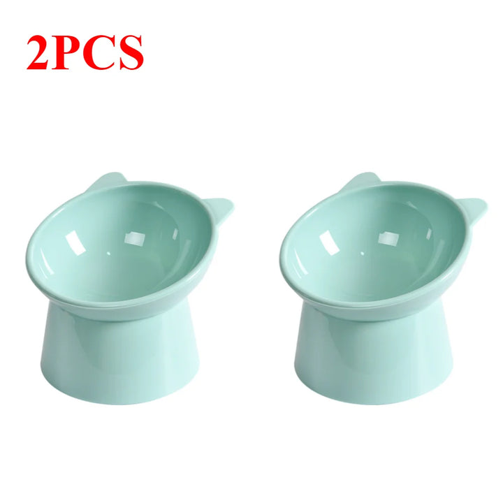 Tilted Cat/Dogs Food Bowl – Ergonomic &amp; Whisker-Friendly Design - Ditzy Petunia