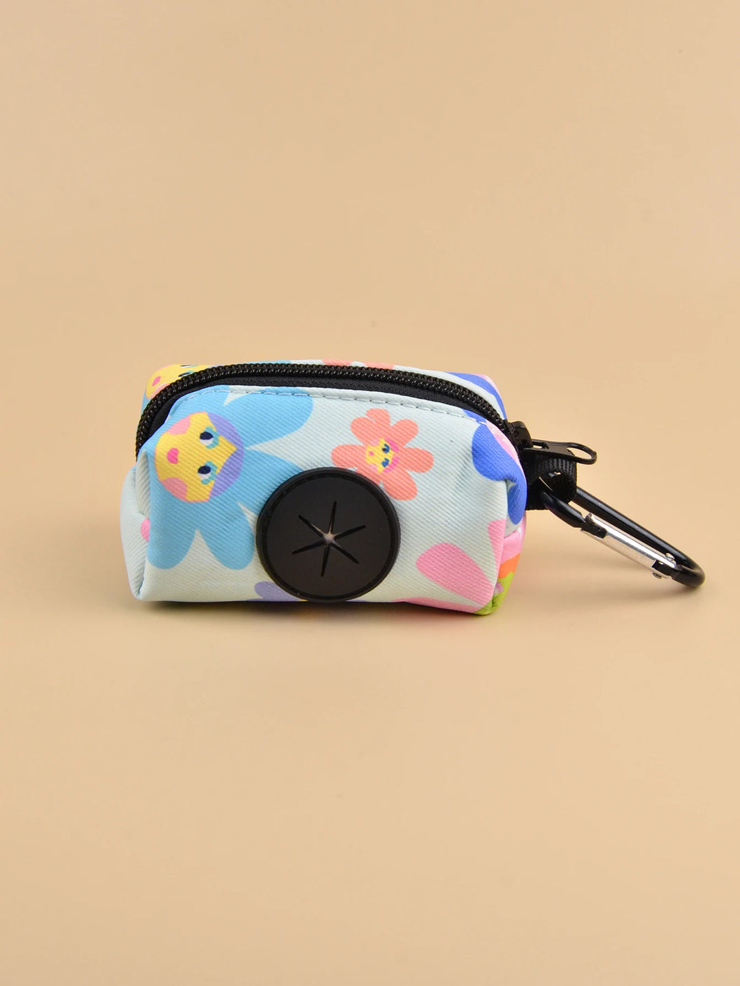 Dog Poop Bag Holder – Portable Waste Bag Dispenser Pouch - Ditzy Petunia