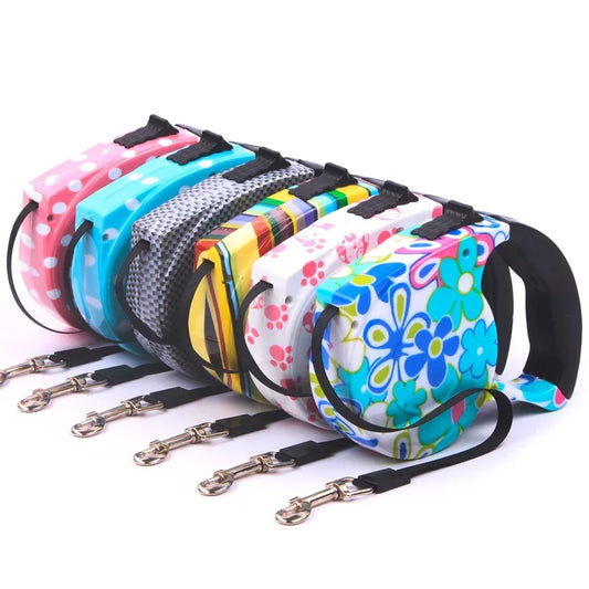 Retractable Dog Leash with Quick Lock – Tangle-Free Tape Lead for Small to Large Dogs