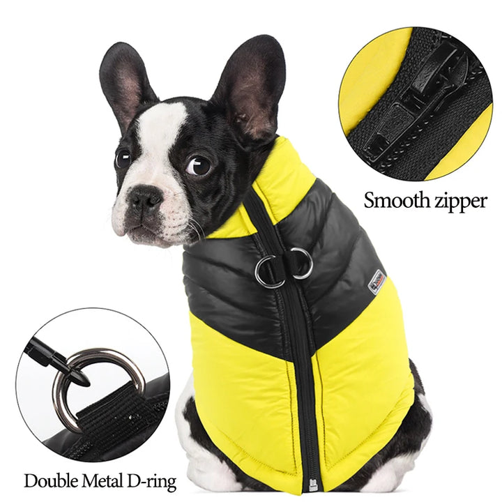 Waterproof Dog Coat – Reflective Winter Jacket for Small &amp; Large Dogs, Poodle, French Bulldog, Labrador, Pug - Ditzy Petunia