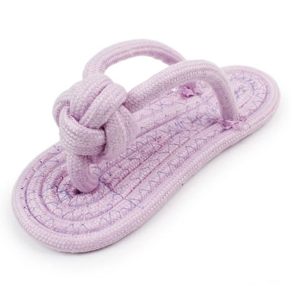 🐶 Funny Slipper-Shaped Rope Chew Toy – Durable Cotton Molar Toy for Dogs