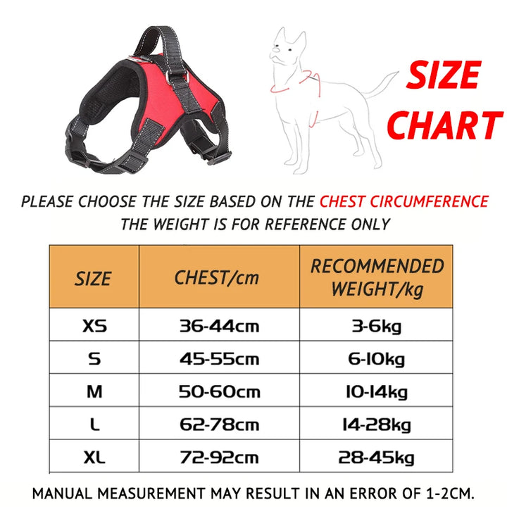 Saddle Dog Harness – Reflective, Adjustable, and No-Pull for All Sizes