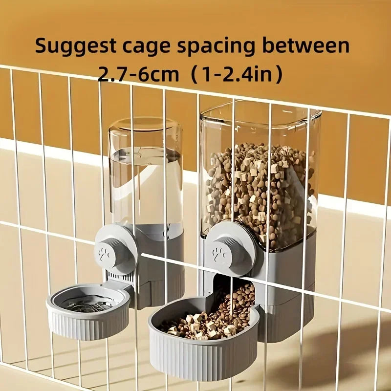2-in-1 Automatic Pet Feeder and Water Dispenser – Gravity-Based System - Ditzy Petunia