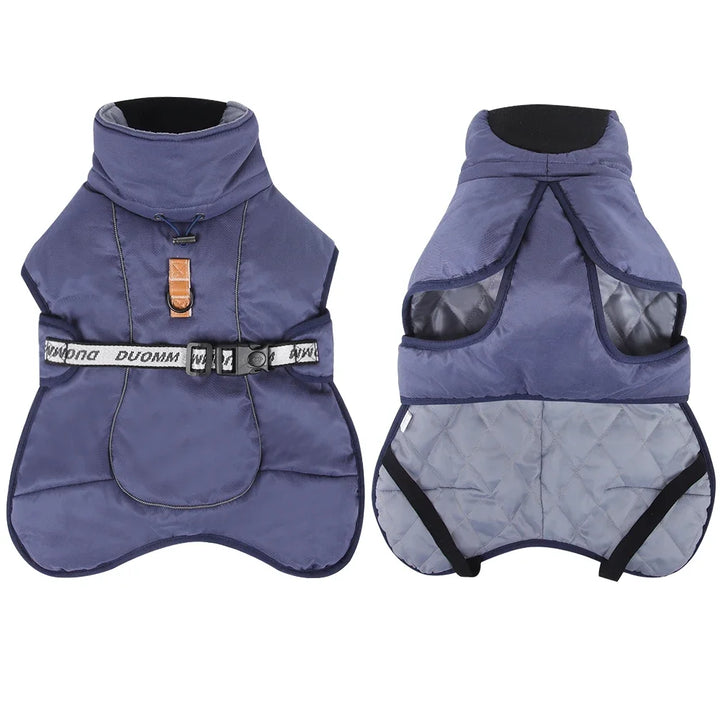 Big Dog Jacket Windproof Winter Warm Dog Clothes for Medium Large Dogs Labrador Coat Golden Retriever Costume Pitbull Outfits - Ditzy Petunia