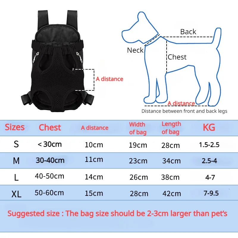 Double Shoulder Breathable Portable Travel Pet Dog Carrier Backpack Mesh Carrier Front Bag for Small Dog Cats Outdoor - Ditzy Petunia