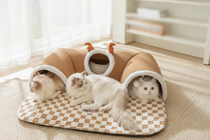 Cat Bed Tunnel – Breathable, Interactive & Cozy