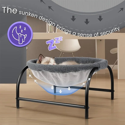 Elevated Cat Bed – Plush, Breathable & Cozy