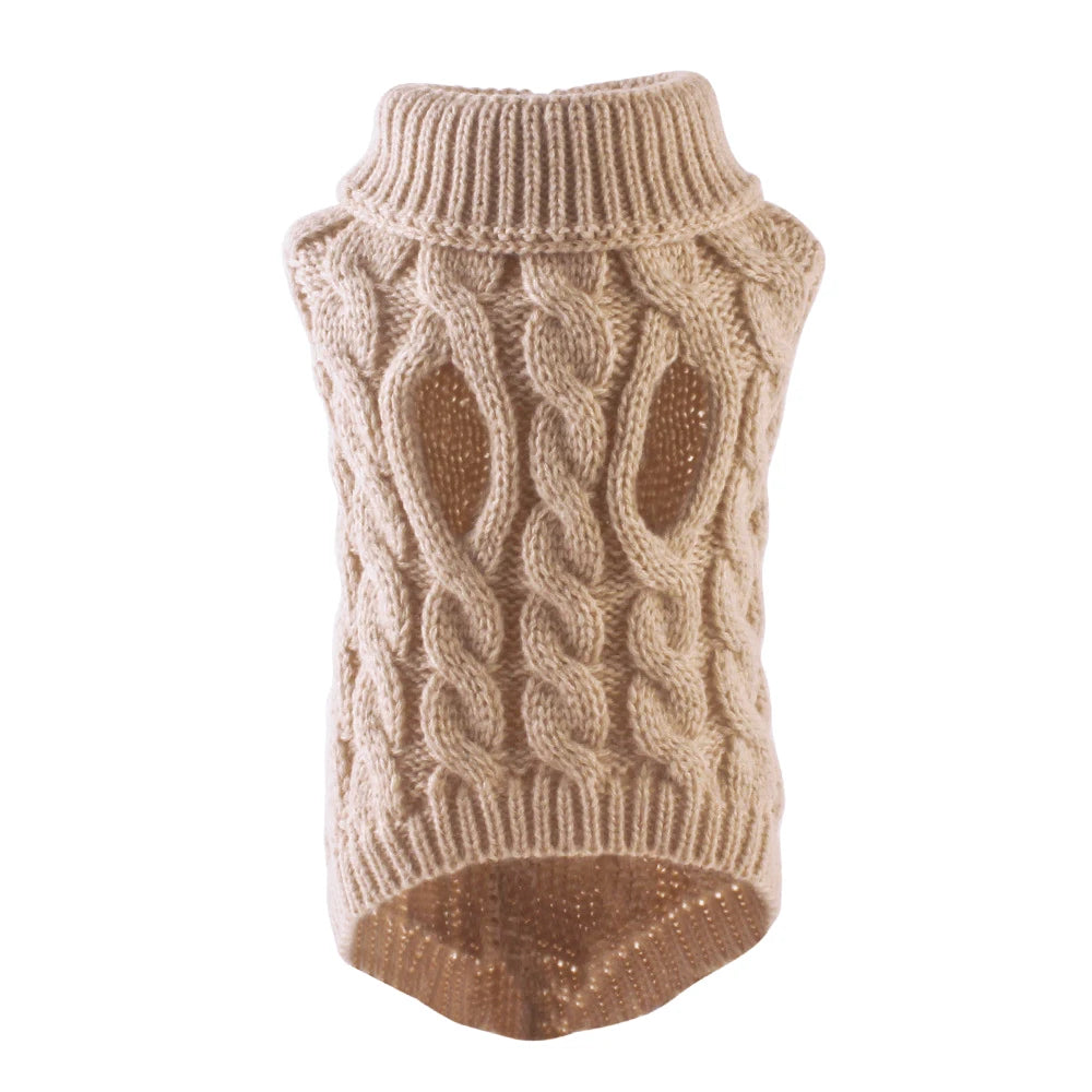 Turtleneck Dog Sweater - Warm Winter Clothes for Small Dogs &amp; Cats | Chihuahua &amp; Yorkie Coat - Ditzy Petunia