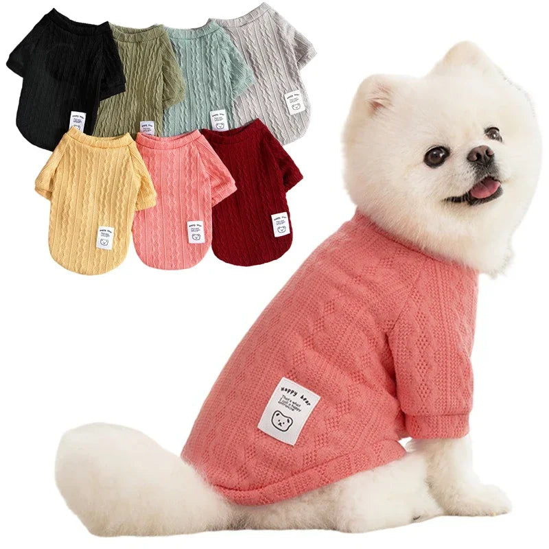 Knitted Dog Sweater - Warm Winter Wear for Small Dogs &amp; Cats | Cozy Wool Pet Apparel - Ditzy Petunia