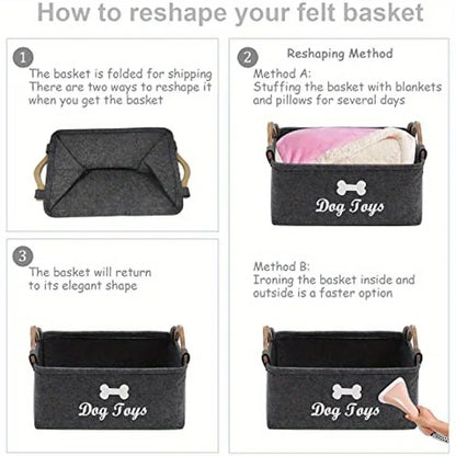 Plush Dog Toy Storage Bag – Washable & Durable