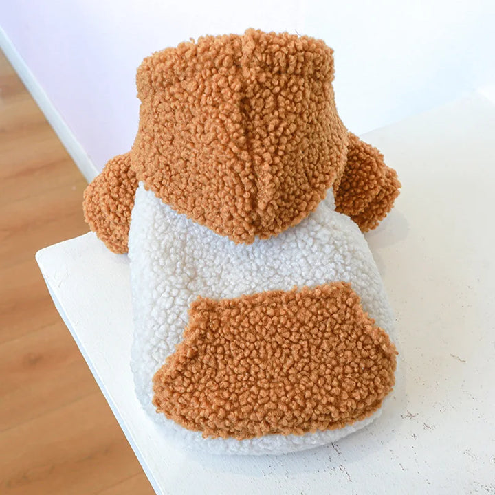 Berber Fleece Puppy Dog Hooded Sweater - Ditzy Petunia