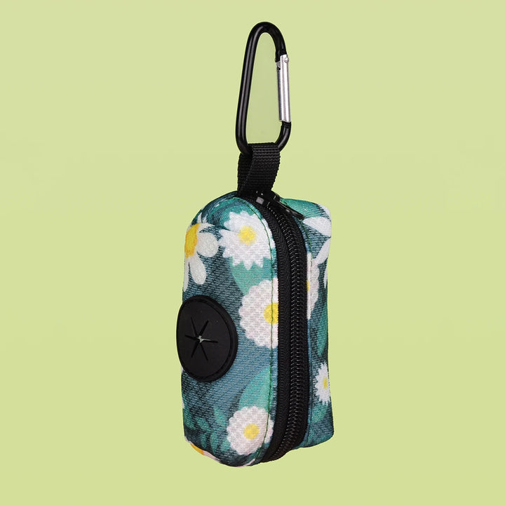 Dog Poop Bag Holder – Portable Waste Bag Dispenser Pouch - Ditzy Petunia