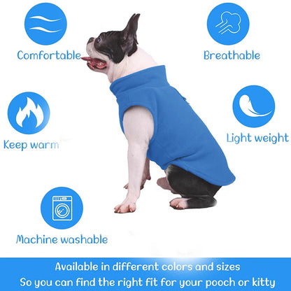 🐶 Cozy Winter Fleece Dog Vest – Warm Jacket for Small Breeds