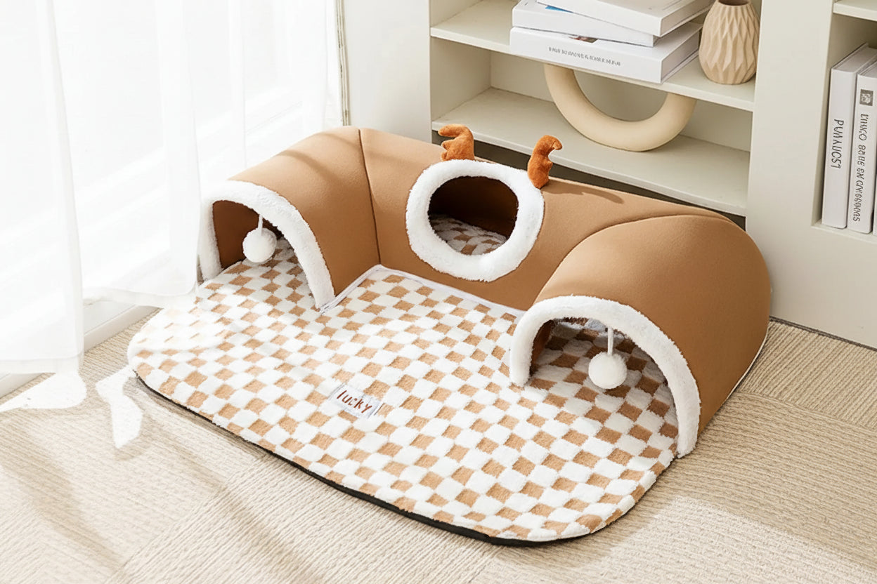 Cat Bed Tunnel – Breathable, Interactive & Cozy