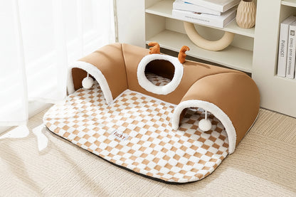 Cat Bed Tunnel – Breathable, Interactive & Cozy