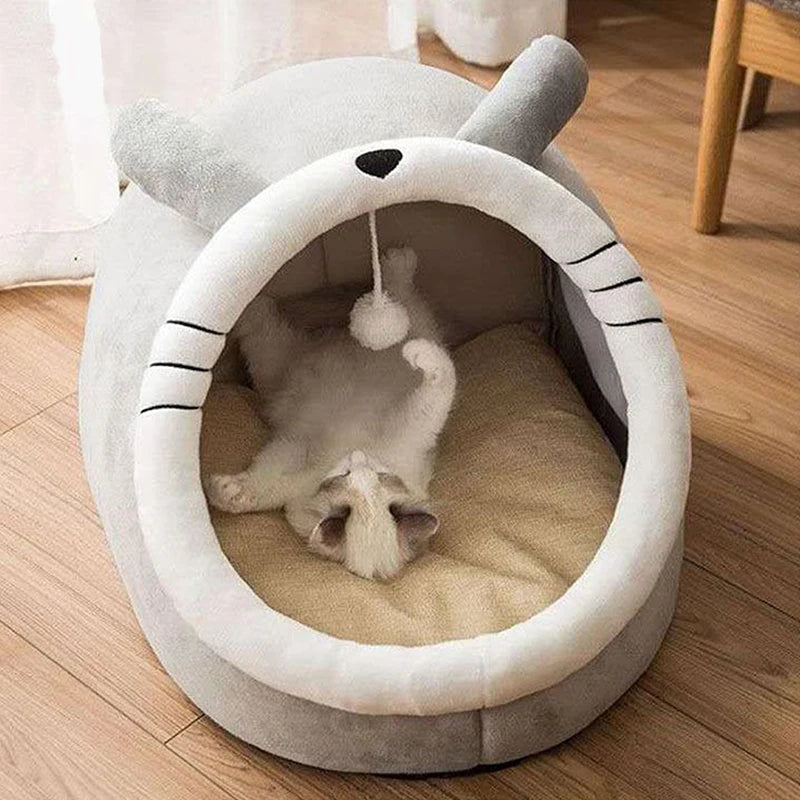 Cute Cat Bed with Animal Ears – Breathable & Comfortable