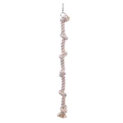 Cotton Rope Bird Climbing Toy with Knots – Natural Stress Relief for Pet Birds