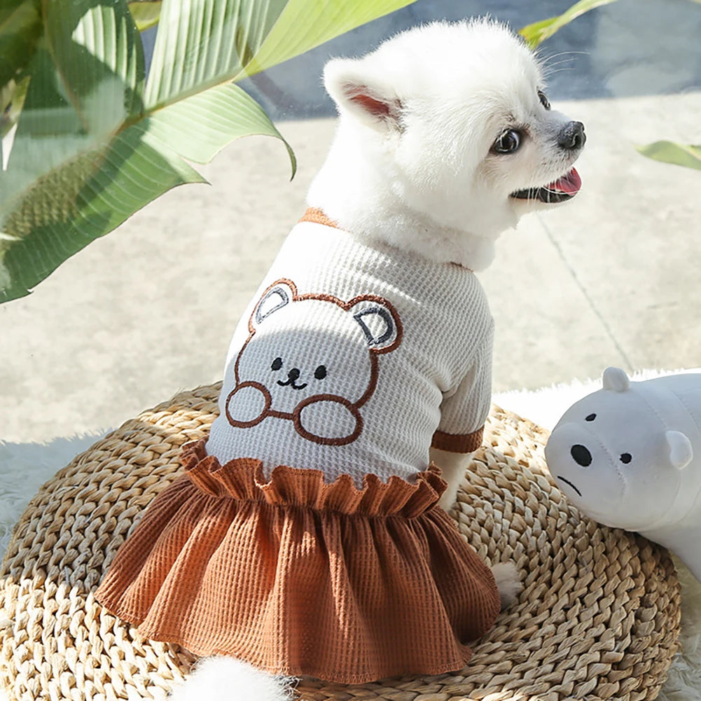 Soft &amp; Stylish Dog Dress – Lightweight Pet Skirt for Spring and Summer - Ditzy Petunia