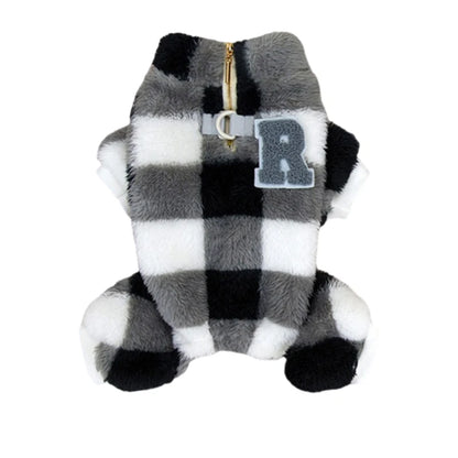 Warm Fleece Dog Jumpsuit – Winter Pajamas for Small & Medium Dogs