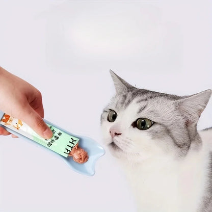 🐱 Cat Strip Squeeze Spoon – Easy Feeder for Lickable Wet Treats & Liquid Snacks