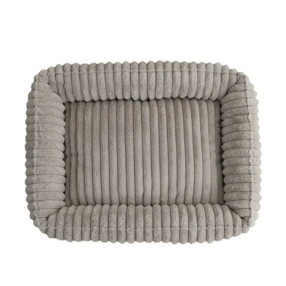 Large Waterproof Dog Bed Sofa — Plush Square Pet Bed for Dogs & Cats (All Seasons)