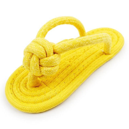 🐶 Funny Slipper-Shaped Rope Chew Toy – Durable Cotton Molar Toy for Dogs