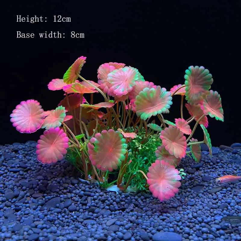 Artificial Aquarium Plant Decoration – Plastic Greenery with Resin Base