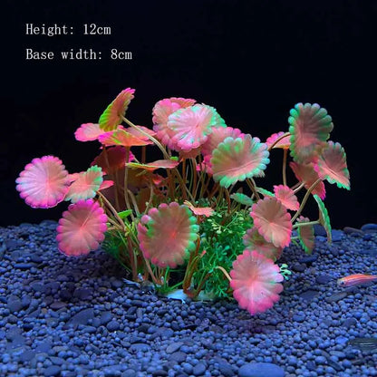 Artificial Aquarium Plant Decoration – Plastic Greenery with Resin Base