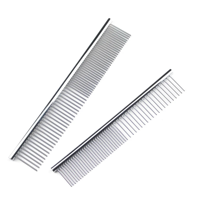 Stainless Steel Dual-Sided Pet Dematting Comb – Gently Remove Tangles &amp; Mats - Ditzy Petunia