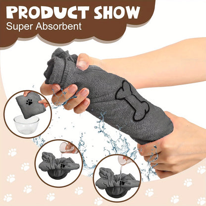 Quick-Drying Microfiber Dog Towel – Super Absorbent Pet Bath Towel 1pc