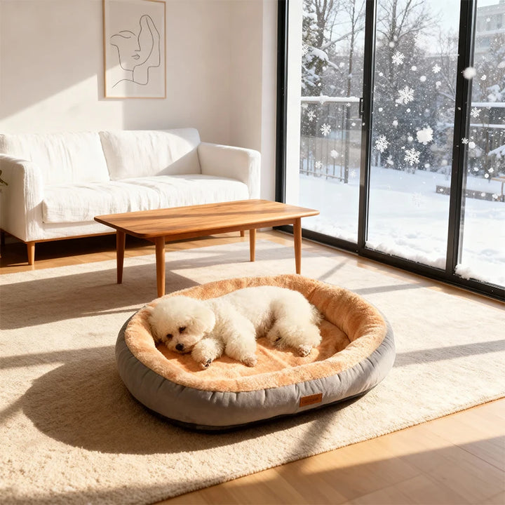 Plush Cat &amp; Dog Bed – Cozy, Breathable Winter Pet Bed