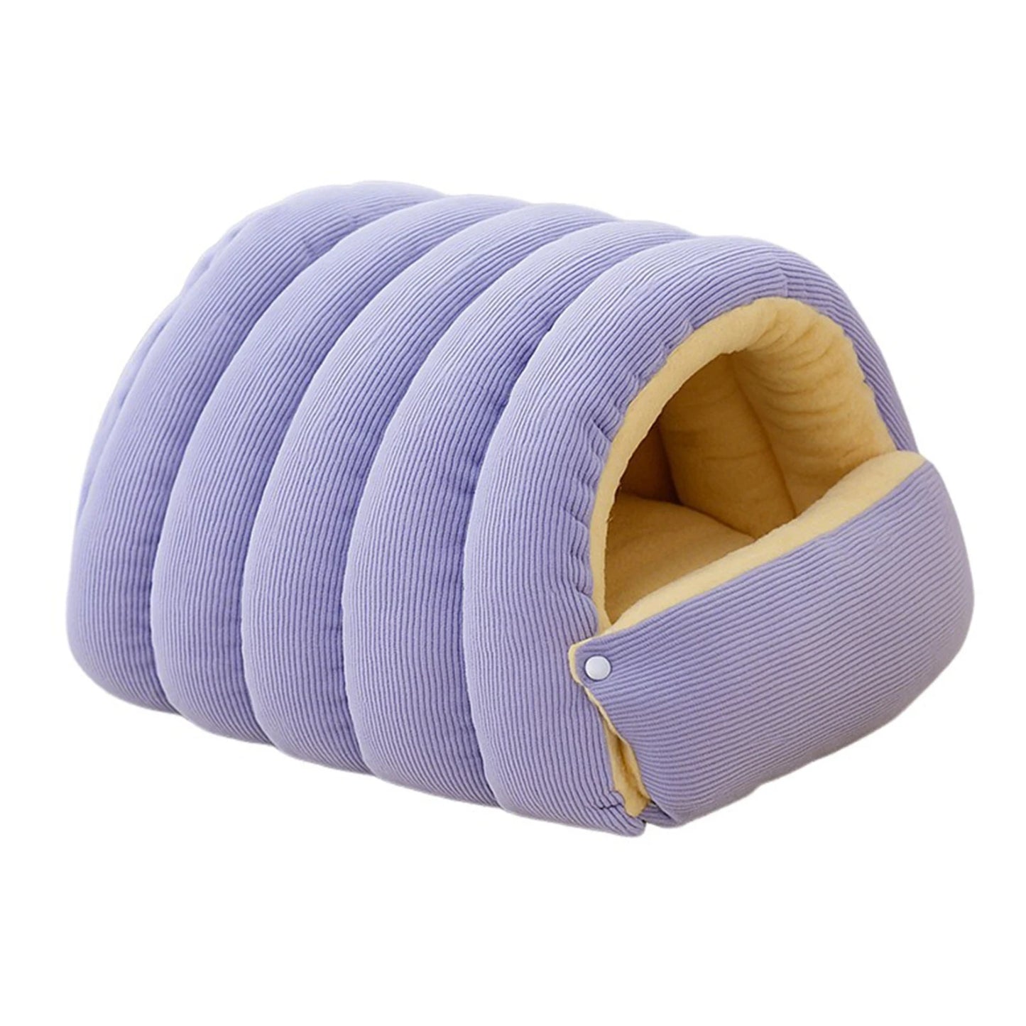 Winter Plush Cat Bed – Cozy Enclosed Cat Cave for Cats & Small Dogs