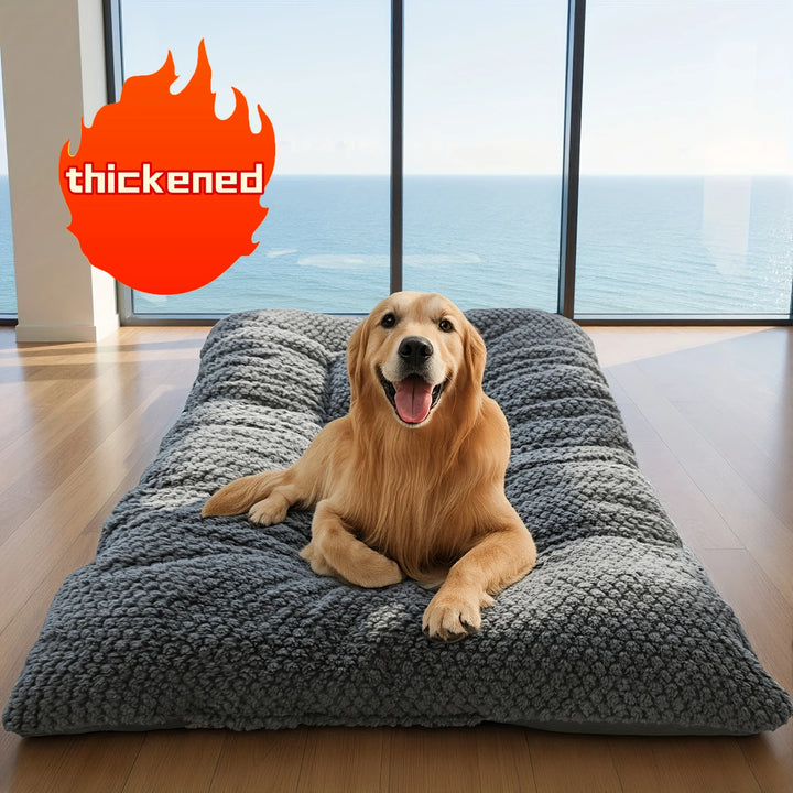Soft Fiber Dog Bed Mat — Washable Lightweight Sleeping Pad for Dogs