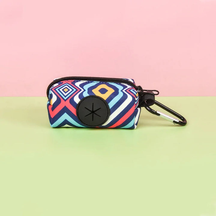 Compact Portable Dog Poop Bag Holder with Metal Carabiner – Waterproof, Durable, and Convenient for Walks &amp; Outdoor Adventures Ditzy Petunia